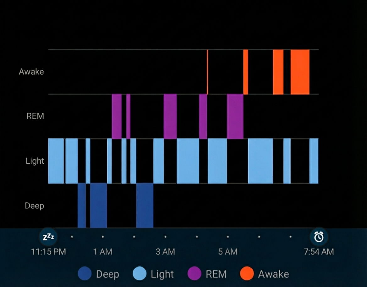 Final redesigned sleep chart with better aligned x-axis labels